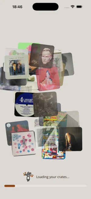 Shelfify loading a full vinyl collection imported directly from Discogs.