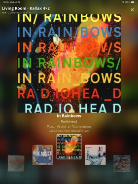 Browse your vinyl collection as a visual album-cover gallery on iPad.